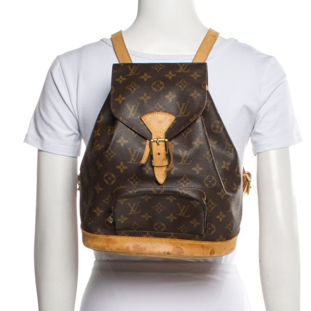 Louis Vuitton backpack montsouris LV monogram bag mm vintage designer backpack - Picture 3 of 17